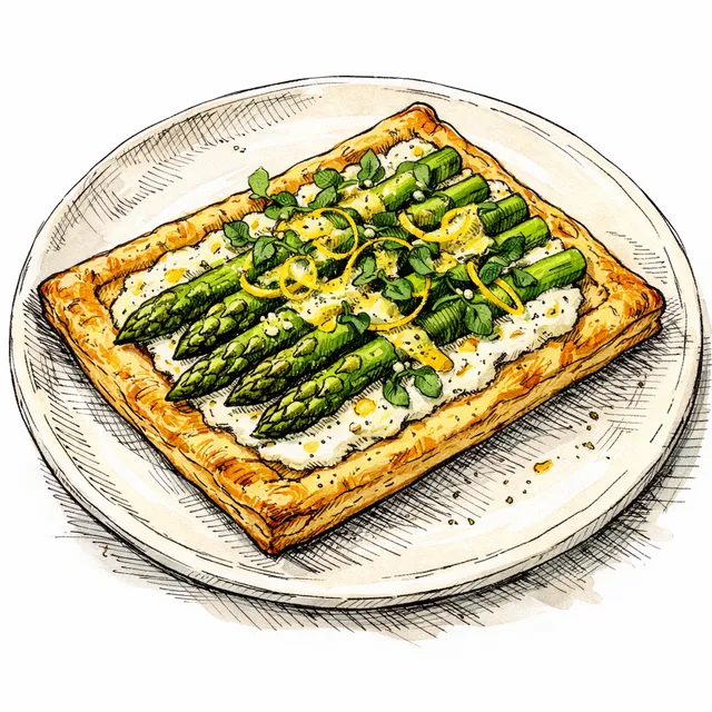 Spring Asparagus & Gruyère Tart: French Soul, California Sun