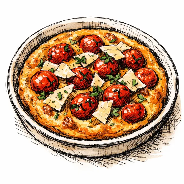 Blistered Cherry Tomato & Parmigiano Savory Clafoutis