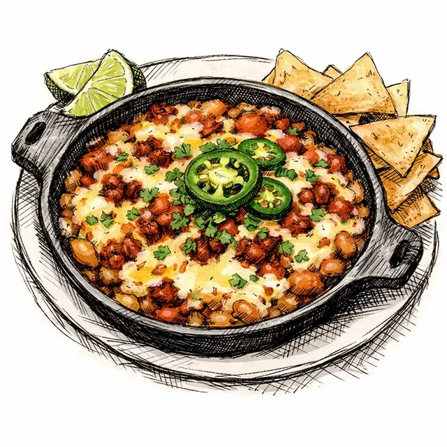 12-Minute Broiled Chorizo & Bean Fundido (Friday Night Botana)