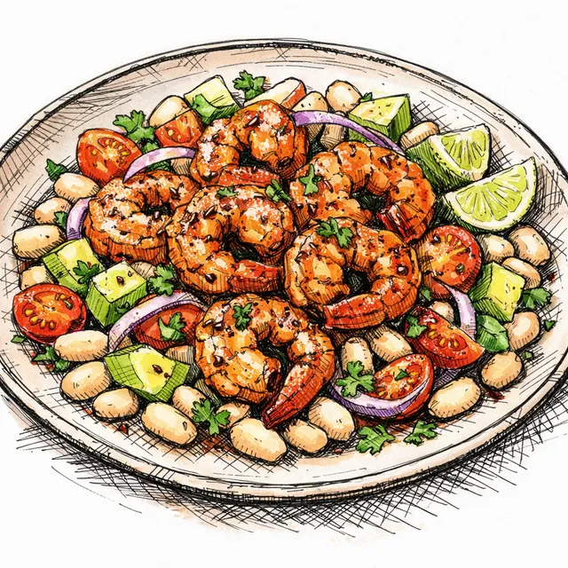 15-Minute Seared Chipotle Shrimp & White Bean Ensalada (The Summer Assembly)