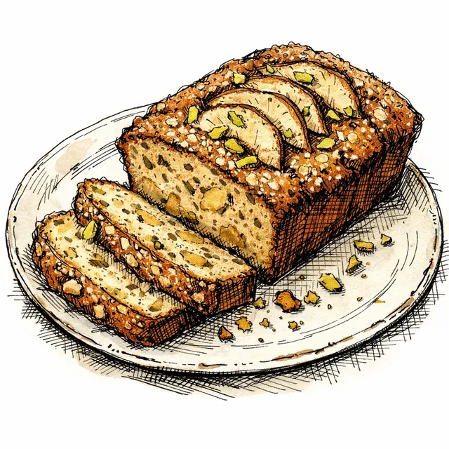 Browned Butter Pear & Cardamom Snacking Loaf (Crackly Turbinado Crust)