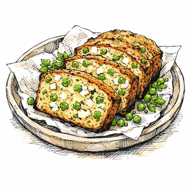 One-Bowl Spring Pea & Feta Savory Loaf
