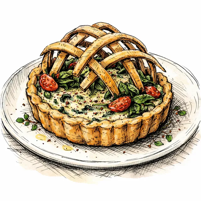 The Structural Canopy: Blind-Baked Swiss Chard and Ricotta Tart