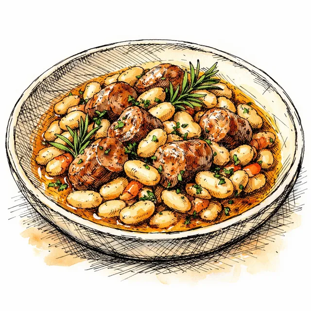 The Tuscan Foundation: Quick-Braised Salsiccia and Cannellini Beans