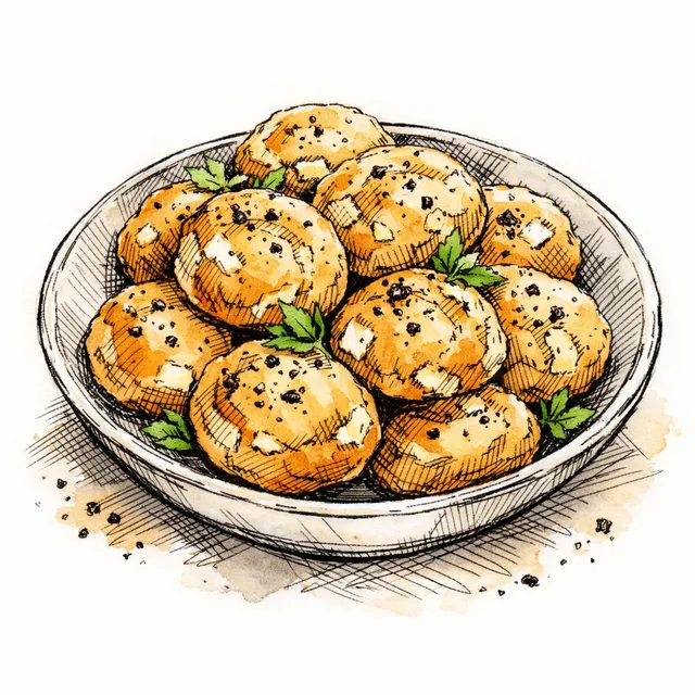 Feta & Cracked Pepper Gougères