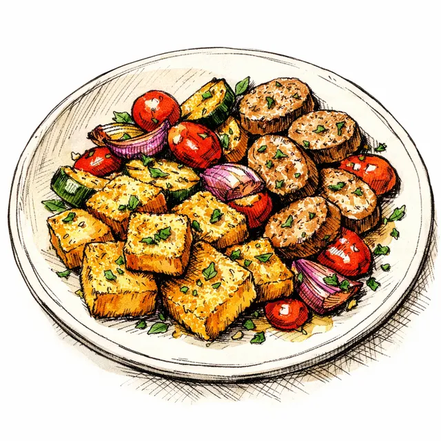 Sheet-Pan "Cheat Code" Crispy Polenta & Chicken Sausage