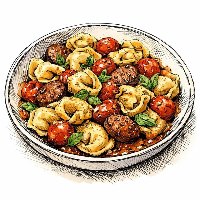 One-Pan "Cheat Code" Burst Tomato & Sausage Tortellini