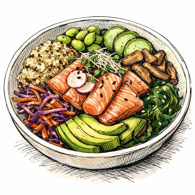 Nordic-to-Kyoto Yuzu-Smoked Salmon Vitality Bowl