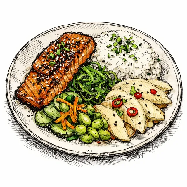 The Oslo-to-Osaka Honey-Miso Salmon & Quick-Pickled Asian Pear Desk Escape