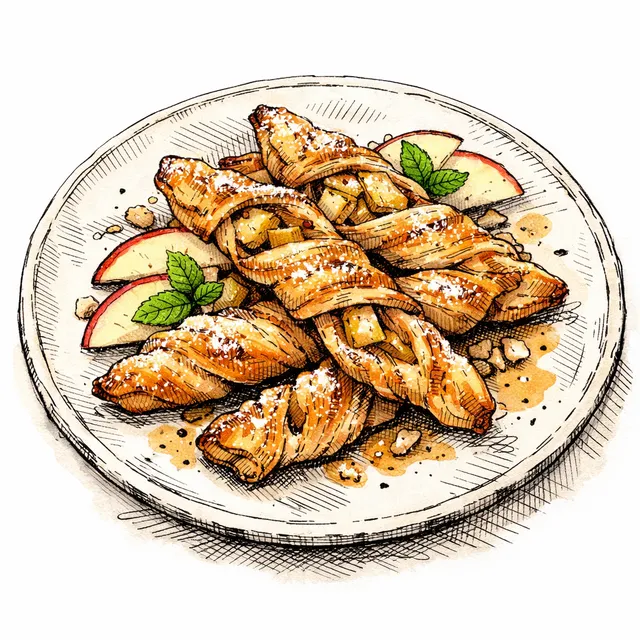 Crisp Apple & Brown Butter Rough-Puff Cravates
