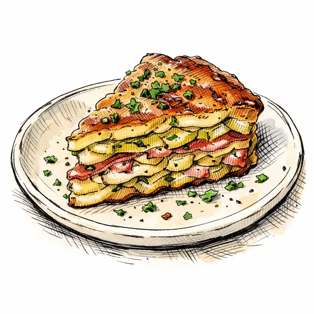 The Torta Blueprint: Layered Pancetta, Leek, and Potato Savory Bake