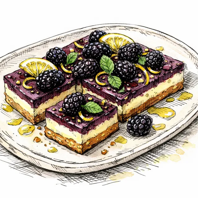 Cold-Set Blackberry & Lemon Slab with Olive Oil