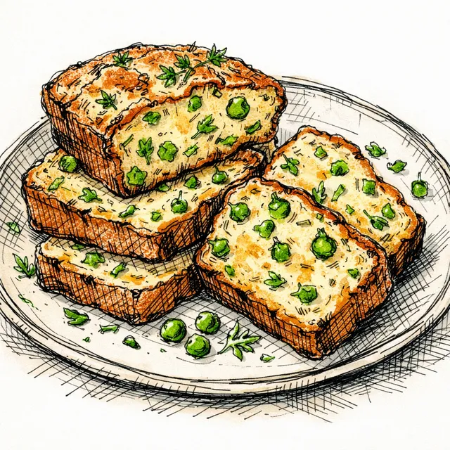 Sweet Pea & Gruyère Picnic Cake Salé