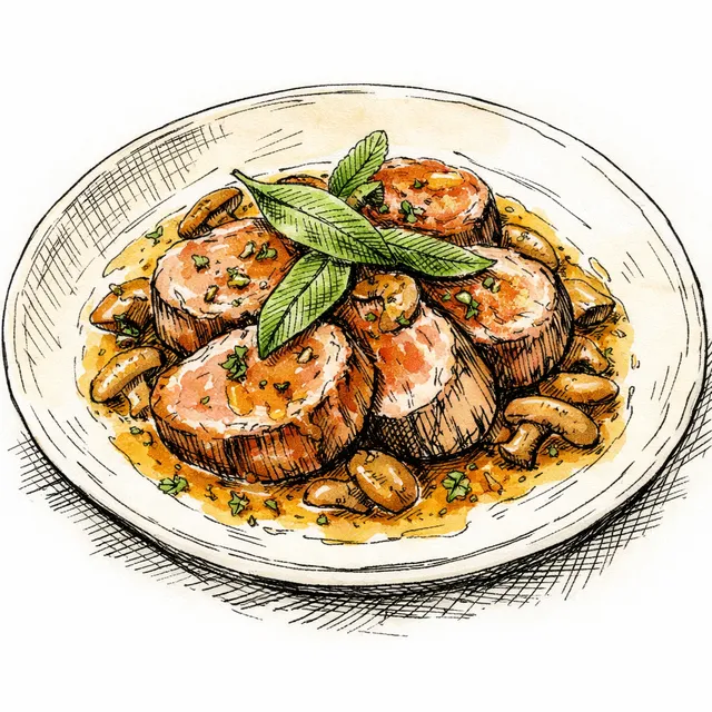 The Piedmontese Cladding: Pan-Roasted Pork Tenderloin with Sage and Vermouth