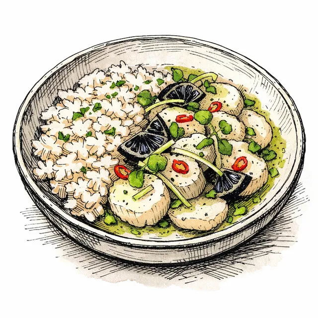 Black Lime & Lemongrass-Cured Hokkaido Scallop Bowl