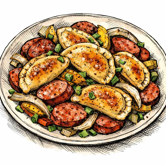 Sheet-Pan "Cheat Code" Crispy Pierogi & Kielbasa Bake