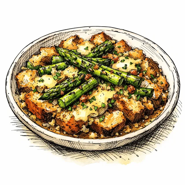 Sizzling Asparagus & Brown Butter Skillet Panade