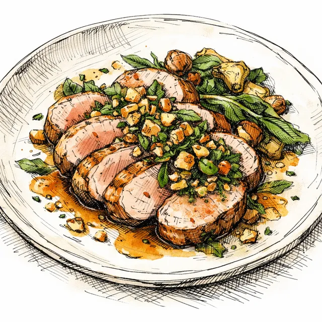 The Piedmontese Pillar: Pan-Roasted Pork Tenderloin with Hazelnut-Sage Gremolata