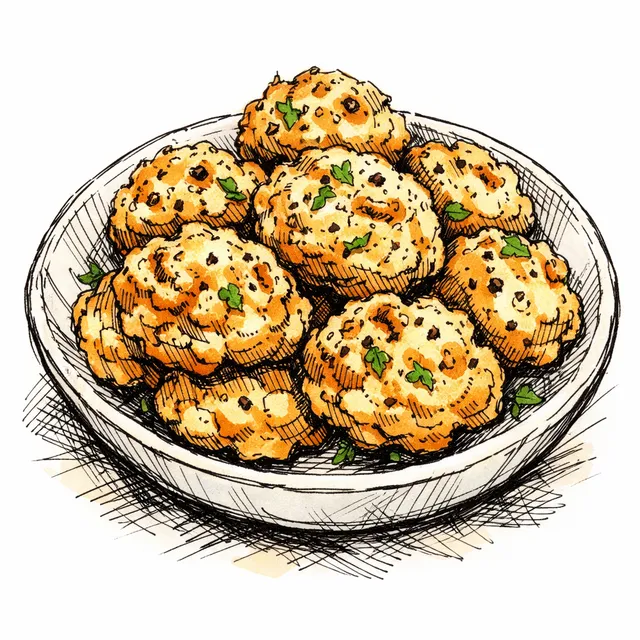 Craggy Black Pepper & Gruyère Drop Gougères