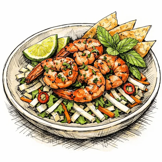 The Havana-to-Hanoi Mojito-Marinated Shrimp & Jicama Desk Escape