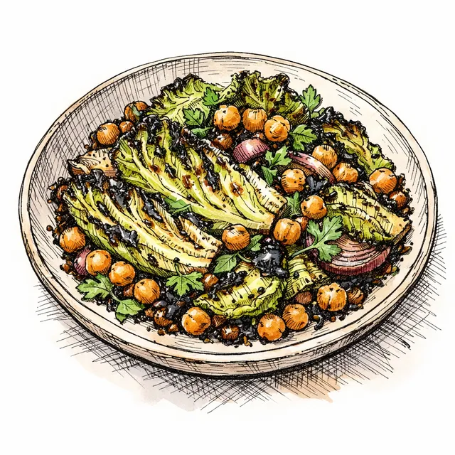 Charred Savoy & Scorched Earth Chickpea Salad: The Ultimate Umami Bomb