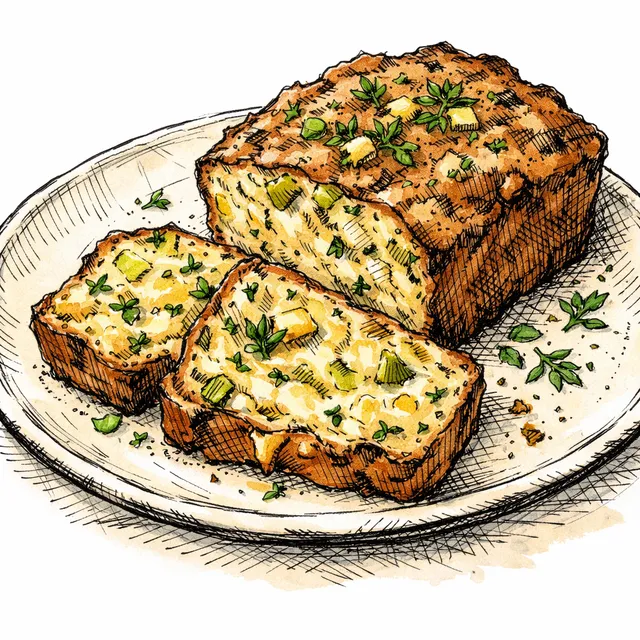 Melted Leek & Comté Savory Breakfast Cake
