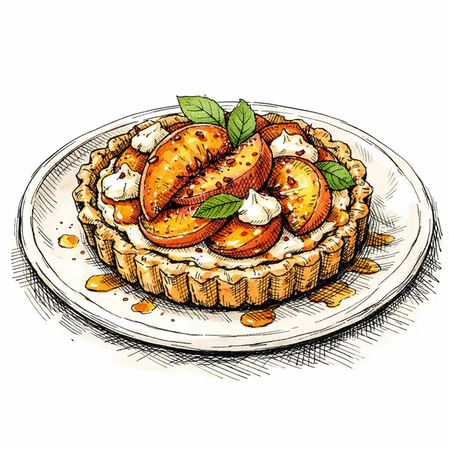 "Cheat Code" Hot Honey Peach & Cream Cheese Tart