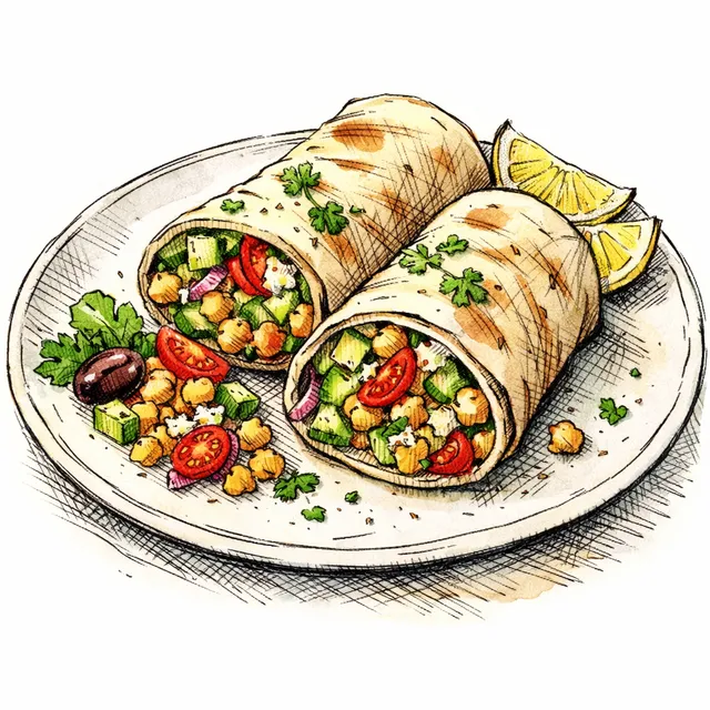 10-Minute Cheat Code Mediterranean Smashed Chickpea Wraps