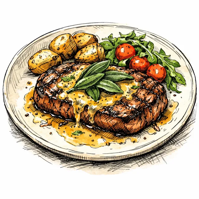 The Piedmontese Framework: Pan-Seared Sirloin with Melted Sage Butter