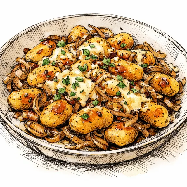 Sheet-Pan "French Onion" Crispy Gnocchi