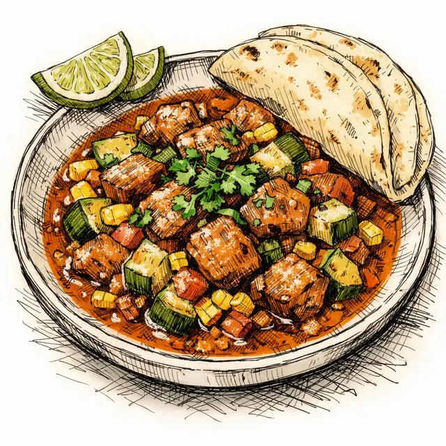 Cozy 35-Minute Oaxacan Pork Shoulder Guisado with Calabacitas