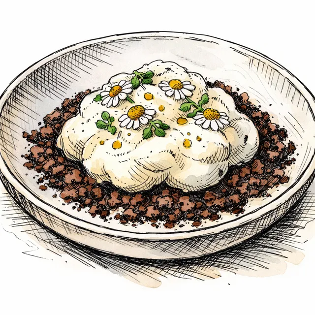 Weightless Florals: Aerated Chamomile & Crème Fraîche Cloud