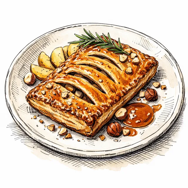 Spiced Apple & Brown Butter Hazelnut Rough-Puff Dartois