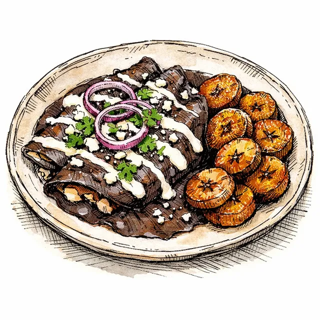25-Minute Enfrijoladas with Caramelized Plantains (The Saturday Morning Slow-Down)