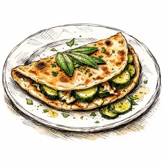The Emilian Truss: Zucchini and Sage Folded Crescione