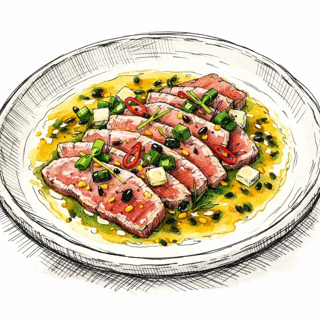 A Collision of Coasts: Kobujime Tuna Meets Peruvian Tiradito