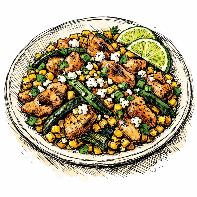 20-Minute "Street Corn" Chicken & Poblano Skillet