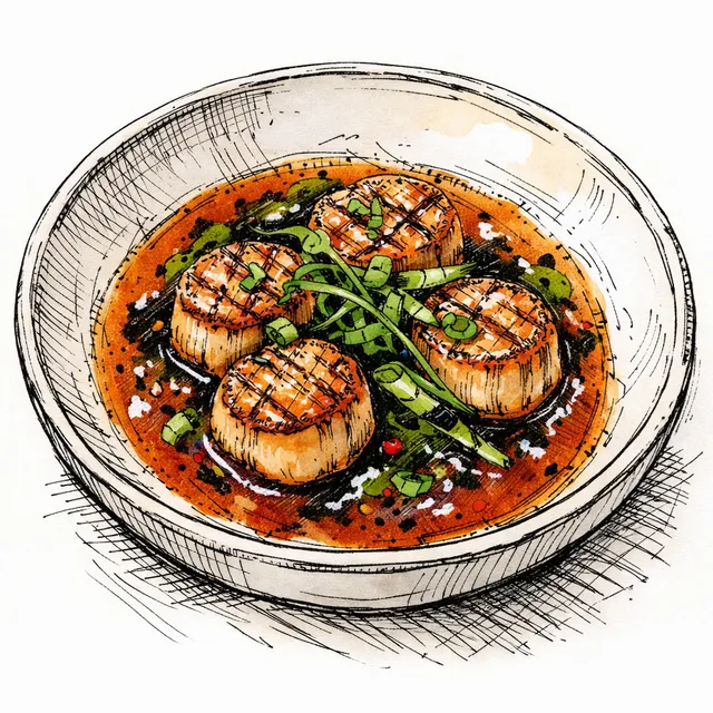 Smoke & Sea: Hard-Seared Scallops with Morita Dashi