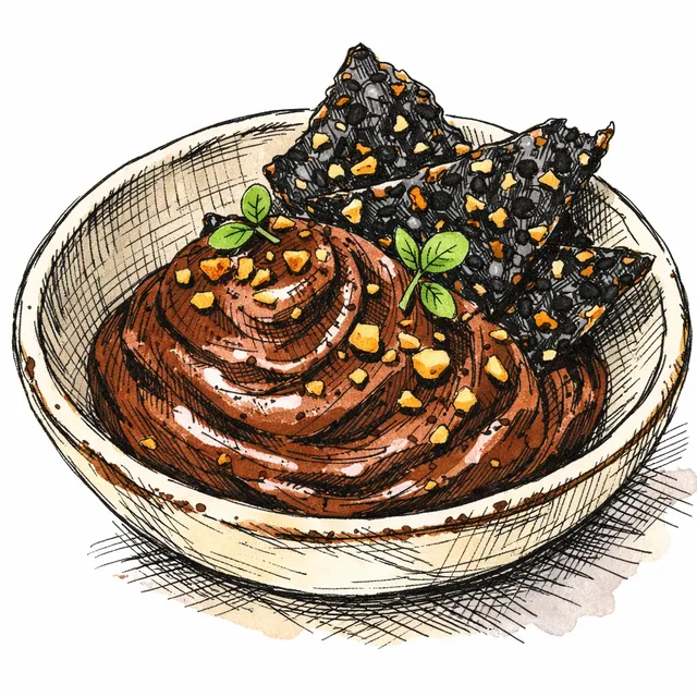 Shatter and Silk: Olive-Oil Mousse with Miso Brittle