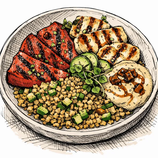 Charred Watermelon, Halloumi & Morning Chaos: A Tel Aviv Breakfast Bowl