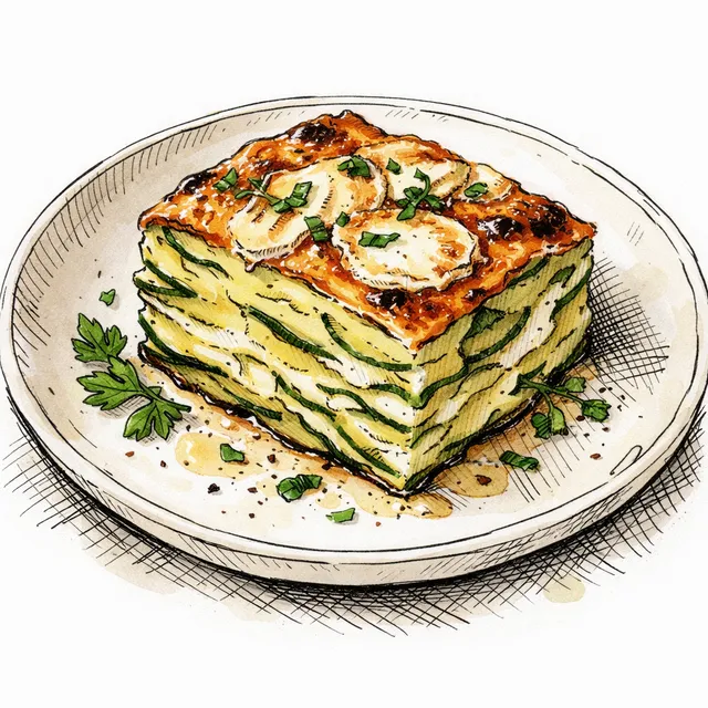 Zucchini & Chèvre Gâteau Invisible