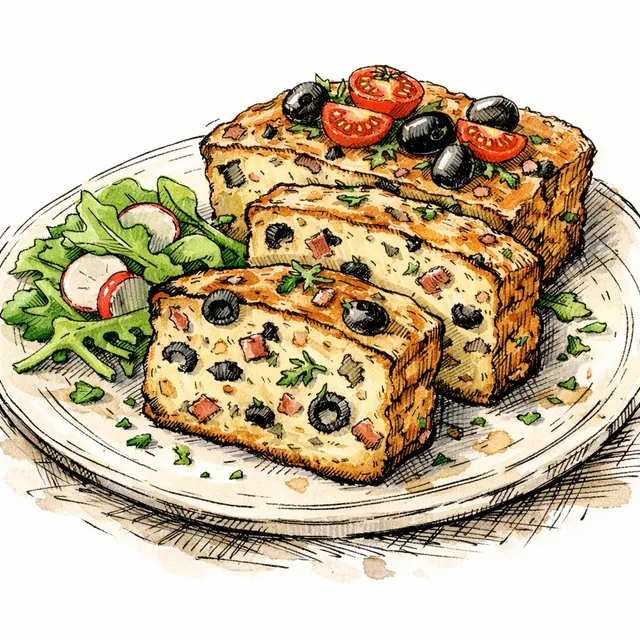 Café-Style Niçoise Olive & Pancetta Slab Cake Salé