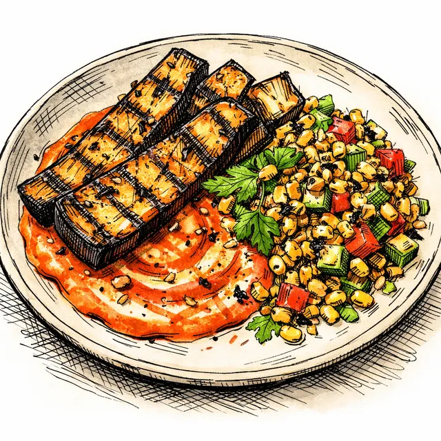 The Ultimate Vegetarian Cookout: Fire-Scorched Eggplant with Harissa Tahini