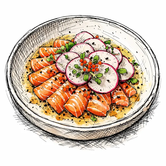 The Lima-to-Tokyo Tiradito-Style Salmon & Shaved Radish Desk Escape