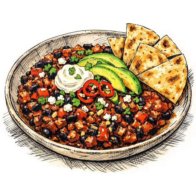 15-Minute Oaxacan Chorizo & Black Bean Skillet with Crispy Tortillas