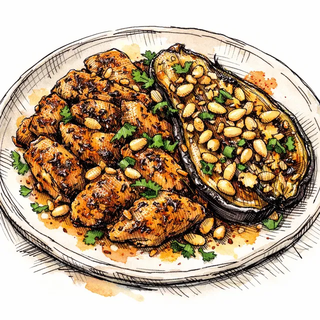 High-Heat Baharat Chicken & Baladi Eggplant: A Friday Night Celebration