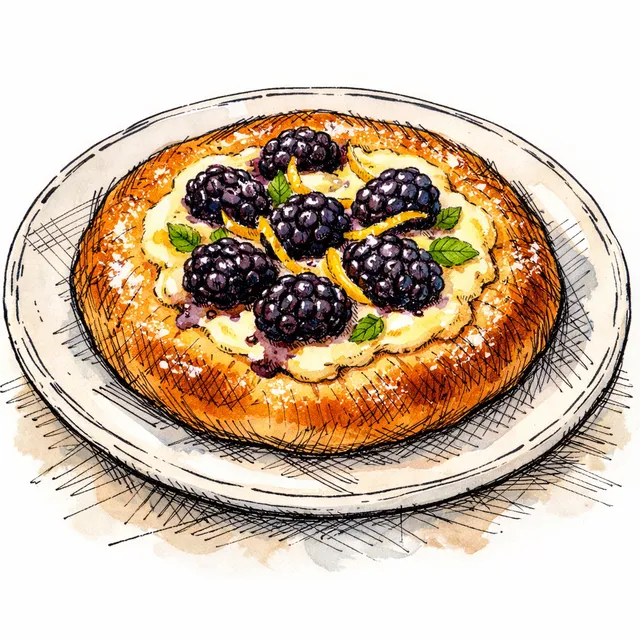 Blackberry & Meyer Lemon Crème Fraîche Brioche Bressane