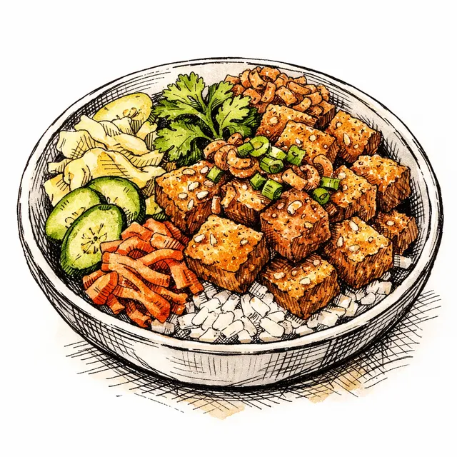 Taipei Night Market Crispy Five-Spice Tofu Crunch Bowl