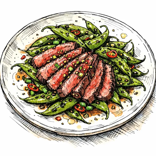 The Scorched Snap Pea & Flank Steak Shockwave