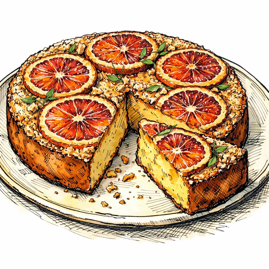 Blood Orange &amp; Olive Oil Gâteau au Yaourt (Crackly Coriander-Sugar Crust) by Camille Roux | inspochef | inspochef